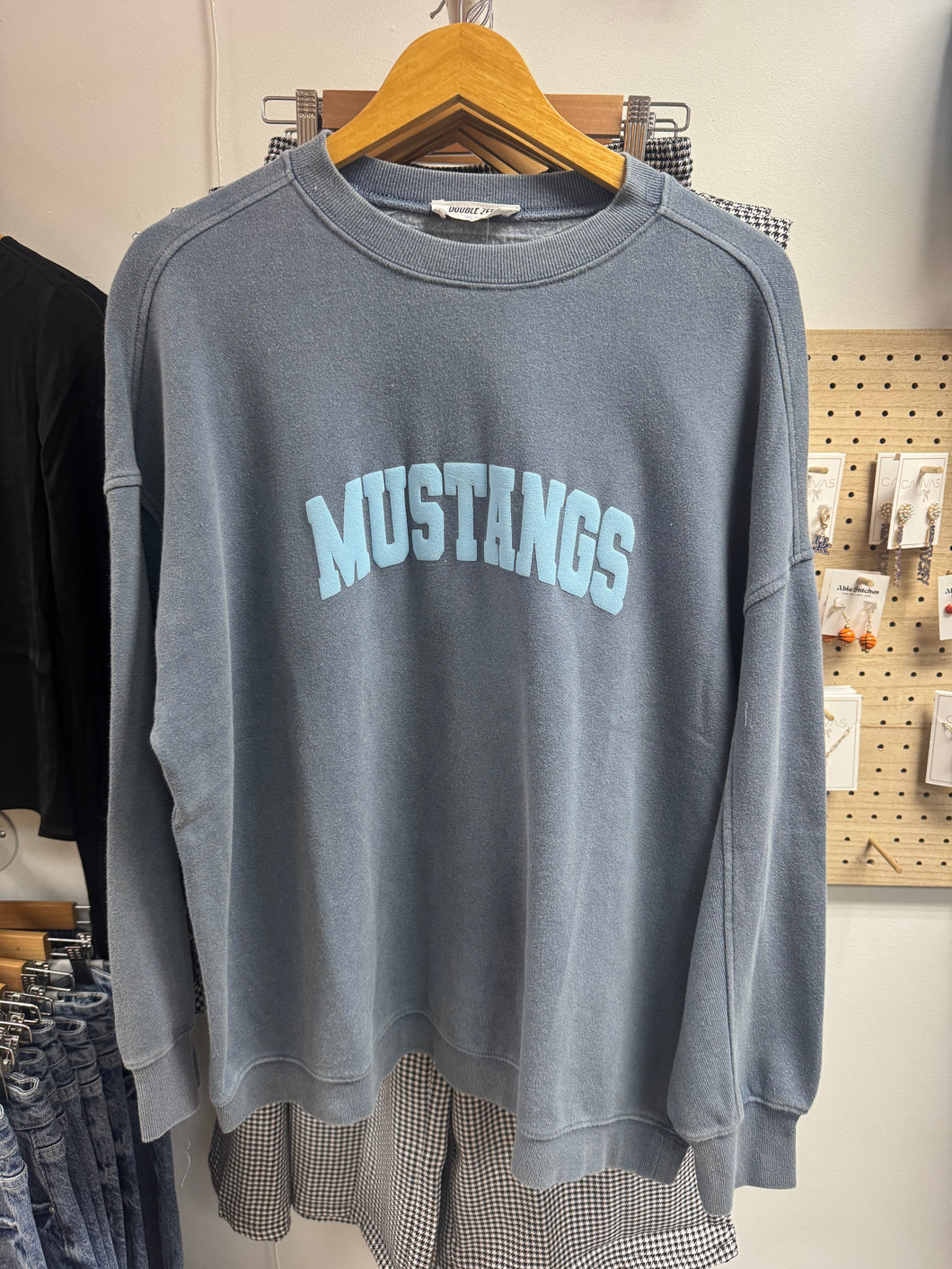 Mustangs distressed sweatshirt
