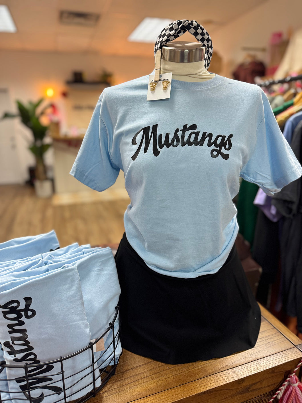 Mustang Light Blue Tee