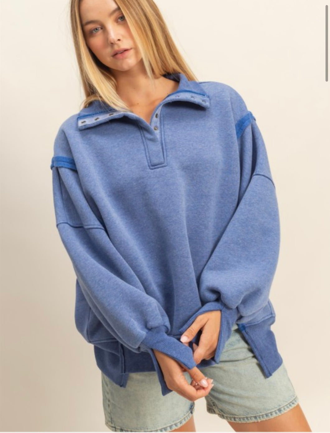 Rylie snap button sweatshirt
