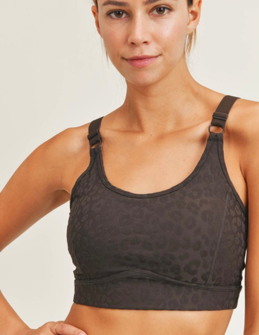able fit leopard sports bra